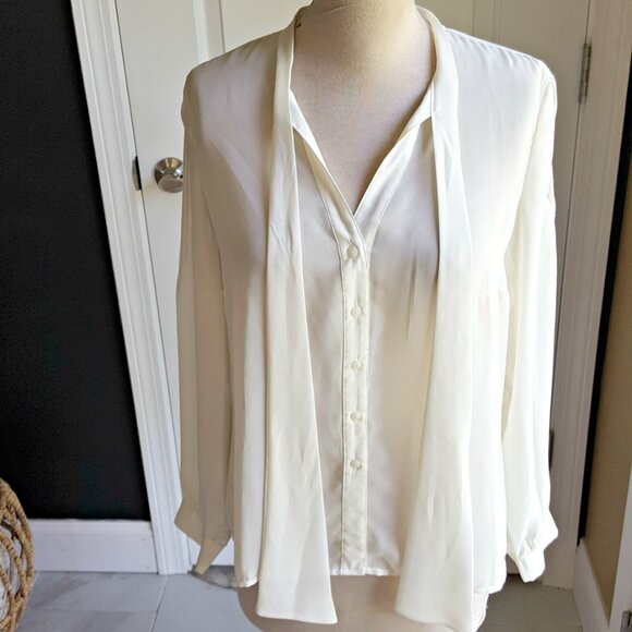 NWOT! SHEER Tie BLOUSE Willi Smith SZ 12 - Picture 3 of 5